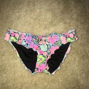 Bright ruffled VS cheeky bikini bottoms